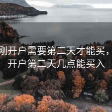 股票刚开户需要第二天才能买，股票开户第二天几点能买入