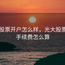 光大股票开户怎么样，光大股票交易手续费怎么算