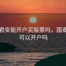 国泰君安能开户买股票吗，国泰君安可以开户吗