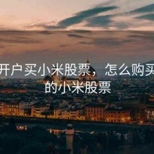 港股开户买小米股票，怎么购买港股的小米股票