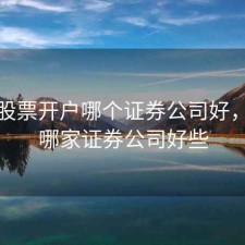 泰安股票开户哪个证券公司好，泰安哪家证券公司好些