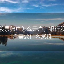 银行股票账户怎么开户，银行股票开户需要什么资料