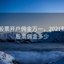 江油股票开户佣金万一，2021新开户股票佣金多少