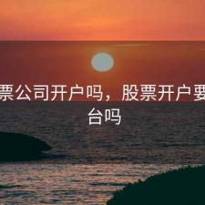 去股票公司开户吗，股票开户要去柜台吗