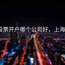 上海股票开户哪个公司好，上海a股开户