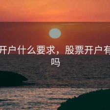 股票开户什么要求，股票开户有条件吗