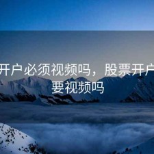 股票开户必须视频吗，股票开户一定要视频吗