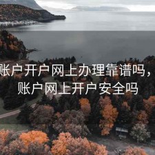 股票账户开户网上办理靠谱吗，股票账户网上开户安全吗