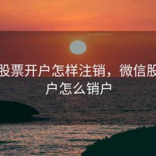 微信股票开户怎样注销，微信股票开户怎么销户