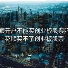同花顺开户不能买创业板股票吗，同花顺买不了创业板股票
