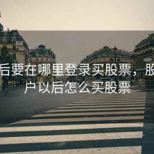 开户后要在哪里登录买股票，股票开户以后怎么买股票
