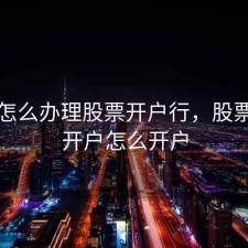 网上怎么办理股票开户行，股票网上开户怎么开户
