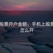 手机股票开户金额，手机上股票开户怎么开