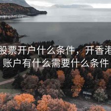 香港股票开户什么条件，开香港股票账户有什么需要什么条件