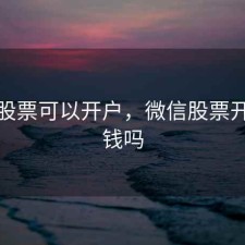 微信股票可以开户，微信股票开户要钱吗