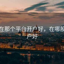 股票在那个平台开户好，在哪股票开户好