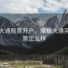 摩根大通股票开户，摩根大通买的股票怎么样