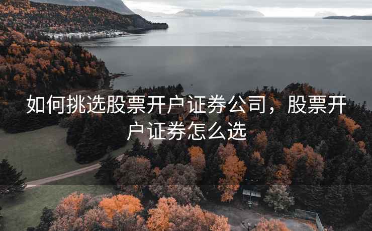 如何挑选股票开户证券公司，股票开户证券怎么选  第2张