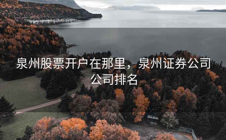 泉州股票开户在那里，泉州证券公司公司排名  第1张