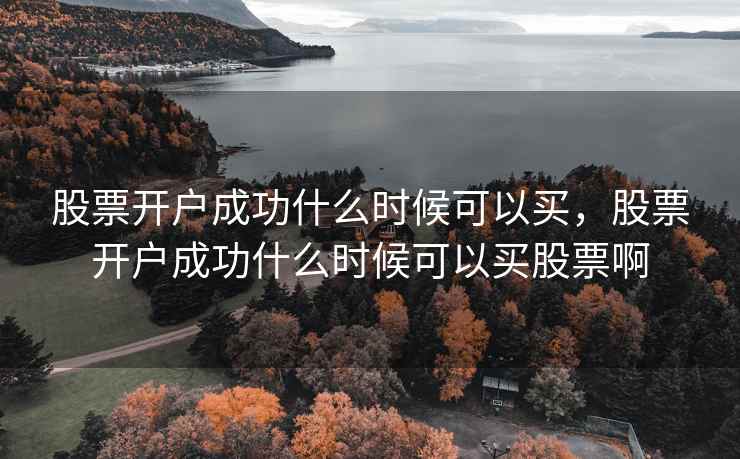 股票开户成功什么时候可以买,股票开户成功什么时候可以买股票啊 第2张 股票开户成功什么时候可以买,股票开户成功什么时候可以买股票啊 第2张
