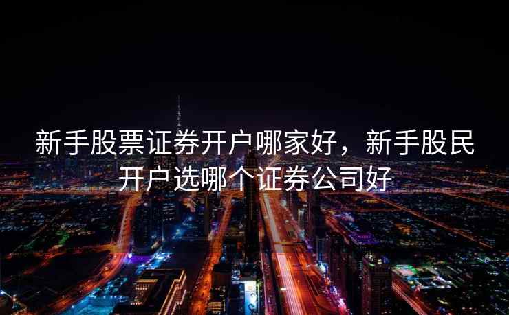 新手股票证券开户哪家好，新手股民开户选哪个证券公司好  第1张